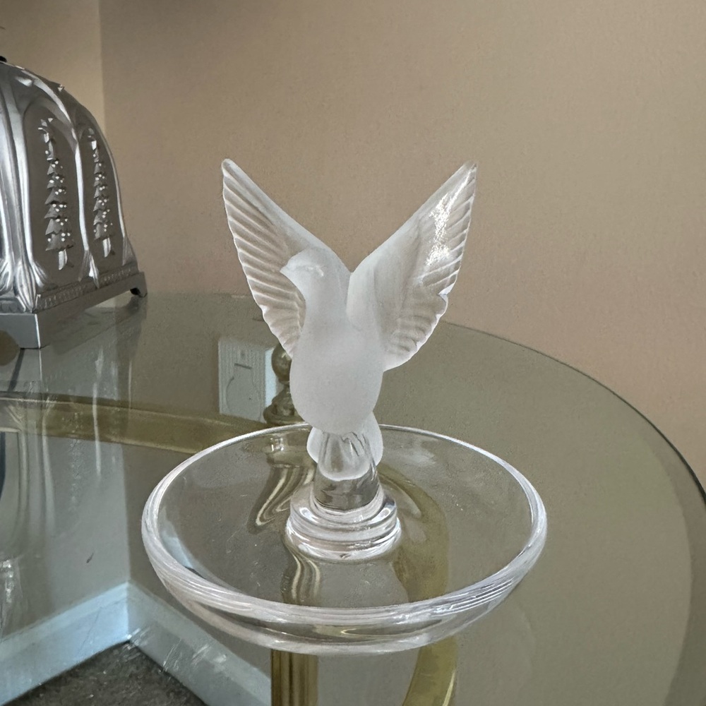Lalique dove ring dish
